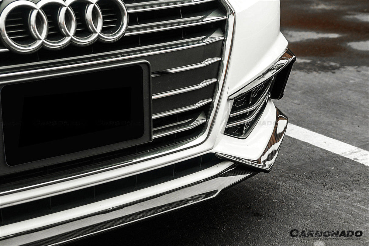 2017-2018 AUDI B9 A4 Sport  S4 MD Style Carbon Fiber Front Lip