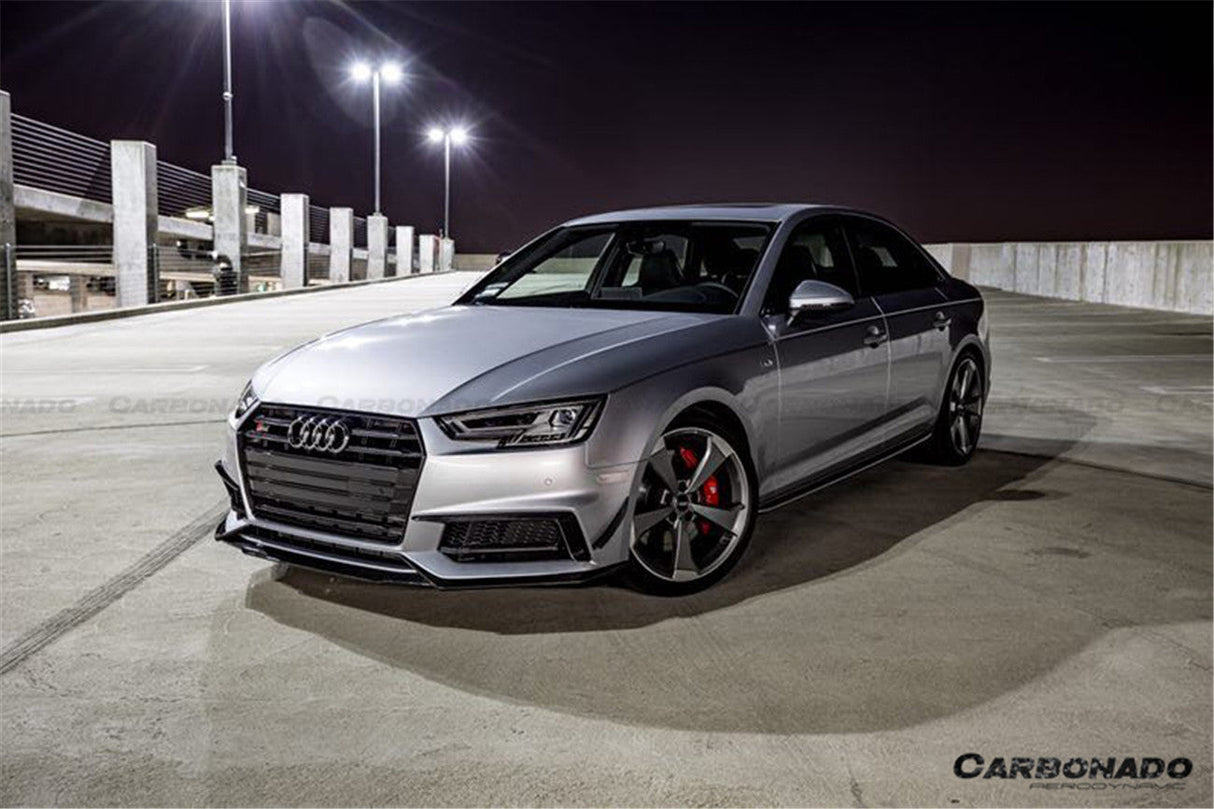 2017-2018 AUDI B9 A4 Sport  S4 MD Style Carbon Fiber front bumper air vents trim