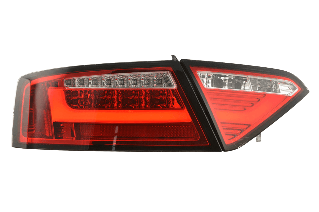 Audi A5 (B8-8T) Coupe Red LED LightBar Taillights (2007-2011) - For Halogen Models - K2 Industries
