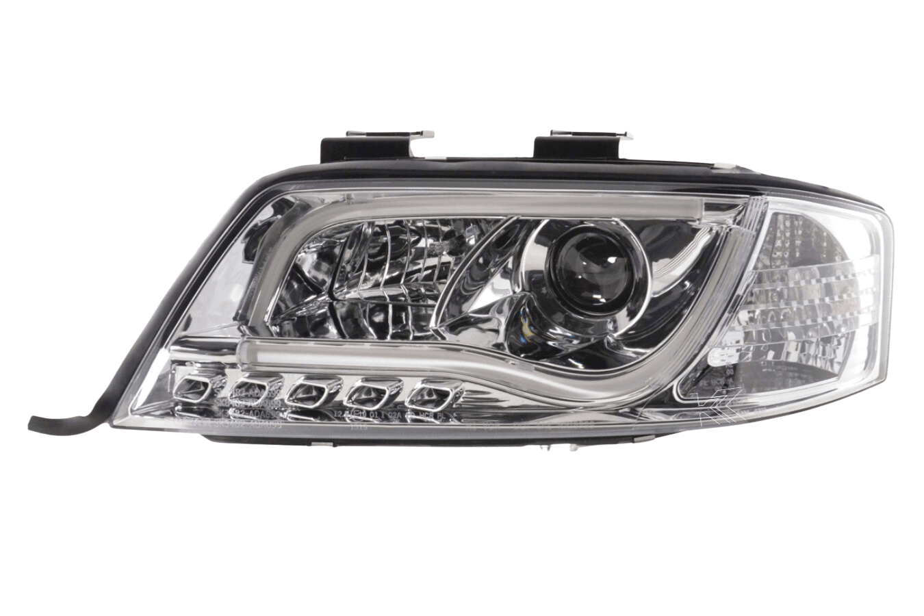 Audi A6 (C5 4B) Chrome LED Headlights with Daytime Running Lights (1997-2001) - K2 Industries