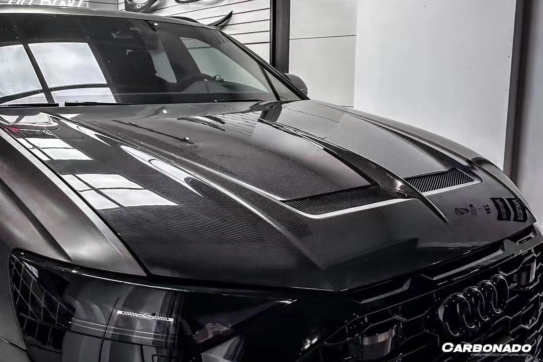 2019-2023 Audi Q8  SQ8  RSQ8 AD Style Dry Carbon Fiber Hood