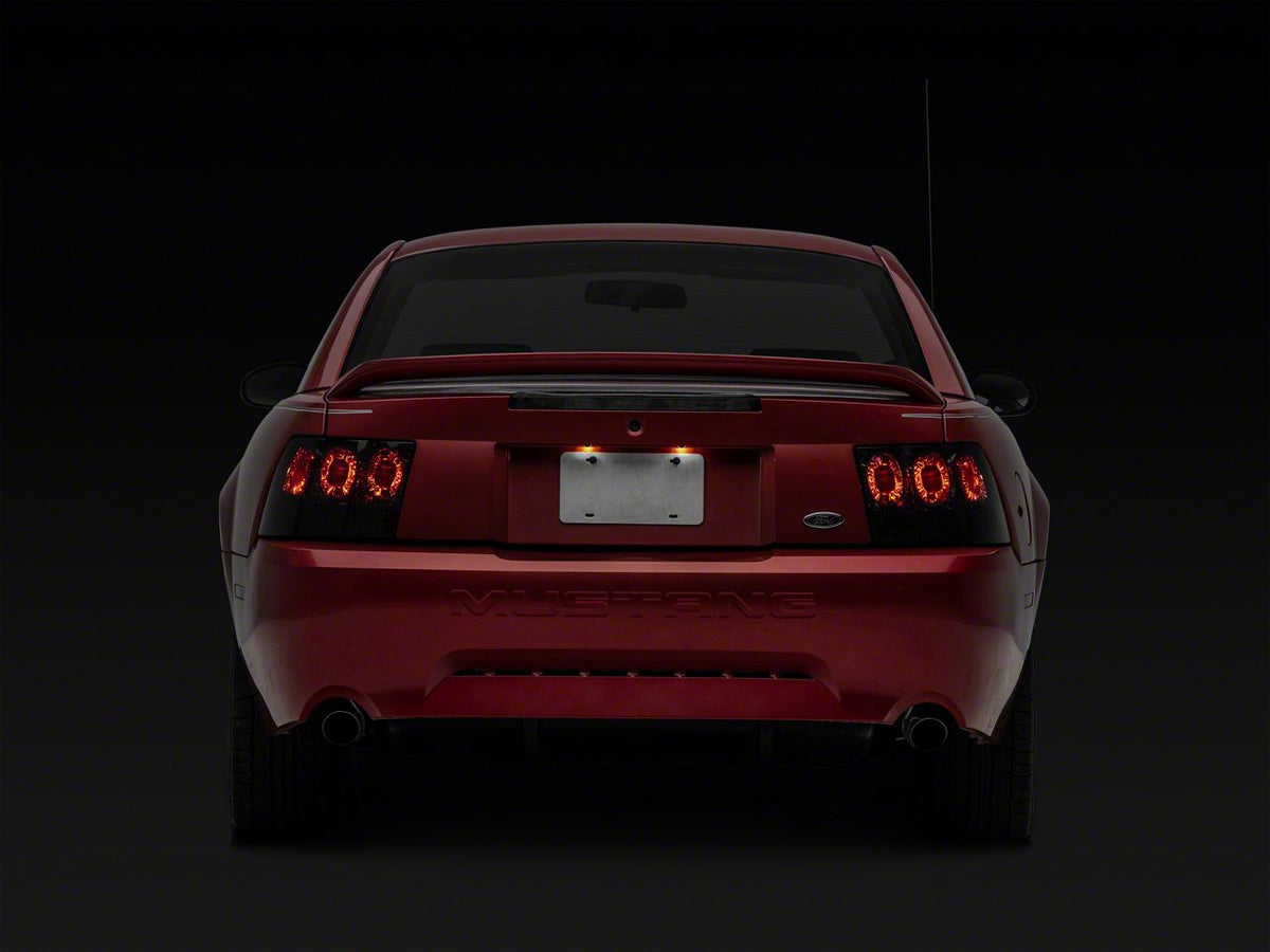 Raxiom Axial Series Altezza Style Tail Lights; Black Housing; Lightly Smoked Lens (99-04 Mustang, Excluding 99-01 Cobra)
