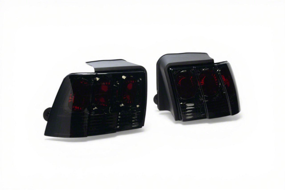 Raxiom Axial Series Altezza Style Tail Lights; Black Housing; Lightly Smoked Lens (99-04 Mustang, Excluding 99-01 Cobra)