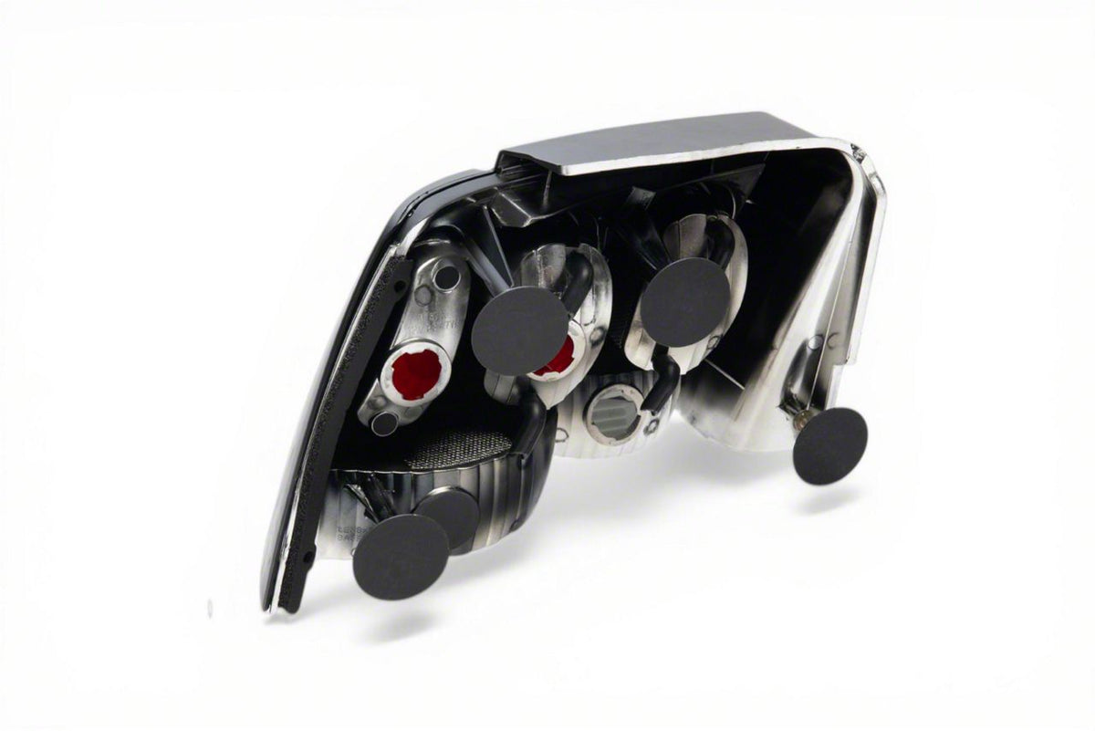 Raxiom Axial Series Altezza Style Tail Lights; Black Housing; Lightly Smoked Lens (99-04 Mustang, Excluding 99-01 Cobra)