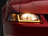 Raxiom Axial Series Headlights With Sequential Led Bar; Black Housing; Clear Lens (99-04 Mustang)