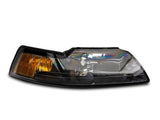 Raxiom Axial Series Oem Style Replacement Headlights; Black Housing; Clear Lens (99-04 Mustang)