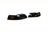 Raxiom Axial Series Oem Style Replacement Headlights; Black Housing; Lightly Smoked Lens (99-04 Mustang)