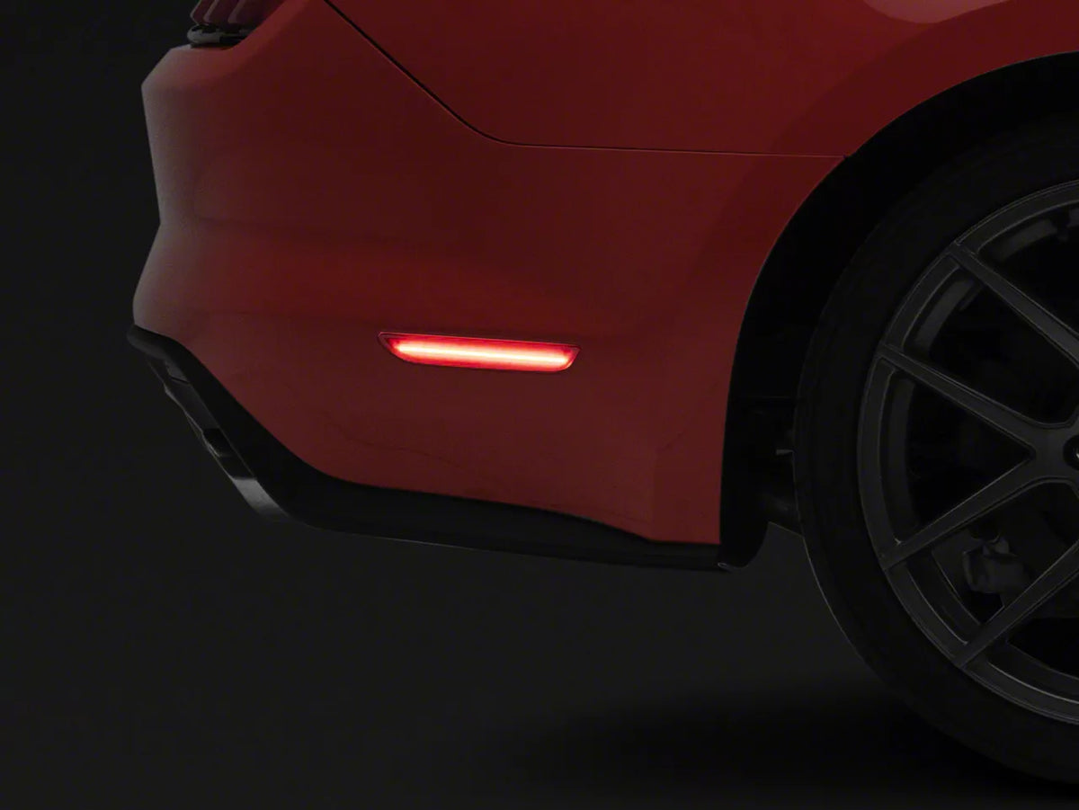 Raxiom Axial Series LED Side Marker Lights; Rear; Red (15-23 Mustang)