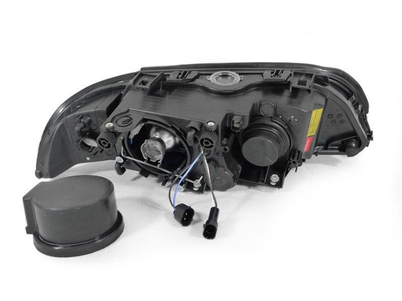 1996-2003 BMW E39 P39 Style Black Headlights with White UHP LED