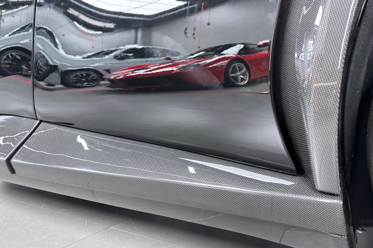 2023-UP Ferrari Purosangue FUV Type F175 OEM Style Dry Carbon Fiber Side skirts