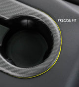 Backseat Cup Holder for Tesla Model 3 Model Y - Carbon Fiber Interior Mods