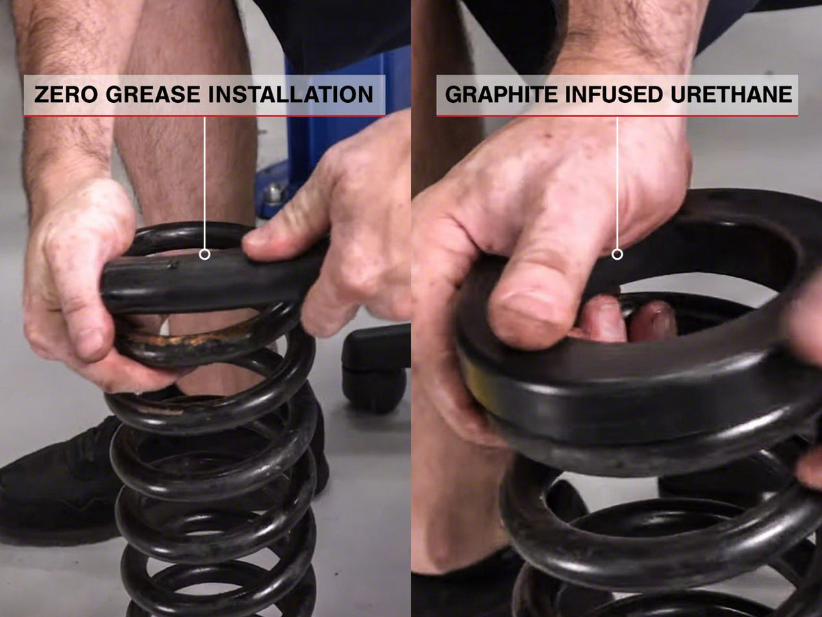 SR Performance Polyurethane Spring Isolators; Front (79-04 Mustang)