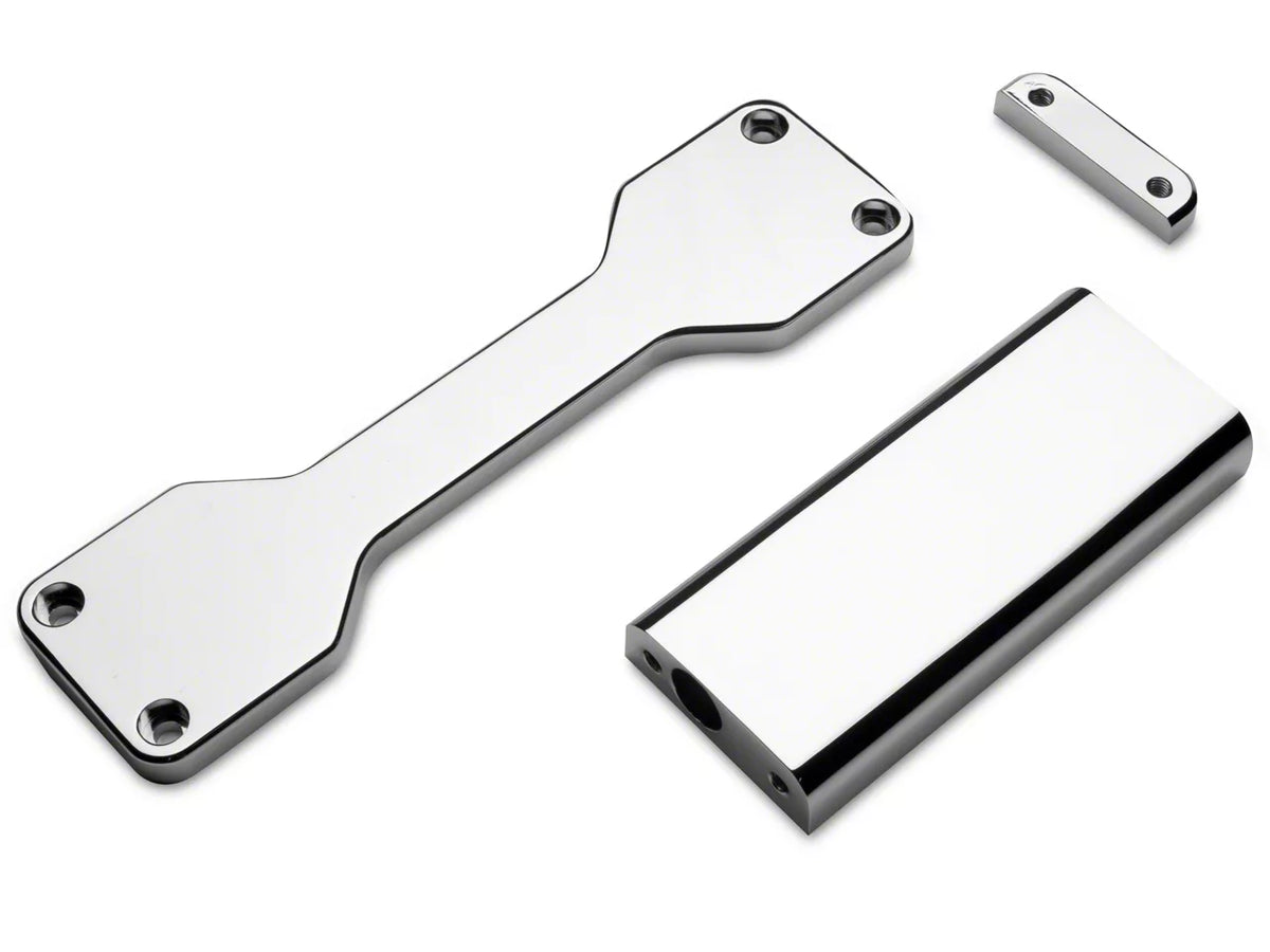 SpeedForm Modern Billet Battery Hold Down Bracket for Factory Size 96R Batter; Chrome (05-09 Mustang)
