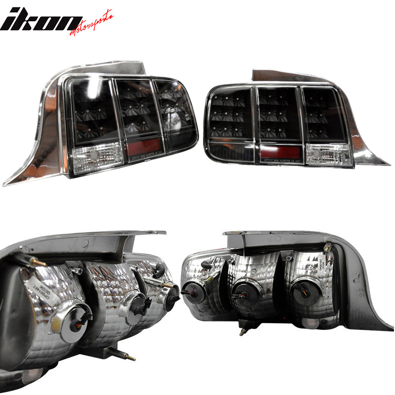 2005-2009Â Ford Mustang 3C Black LED Tail Lights Sequential Turn Signal