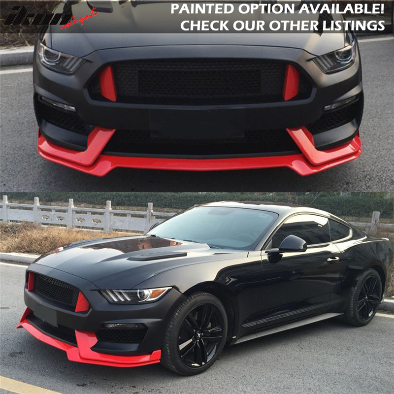 2015-2016Â Ford Mustang GT350 Black Front Rear Bumper Conversion PP
