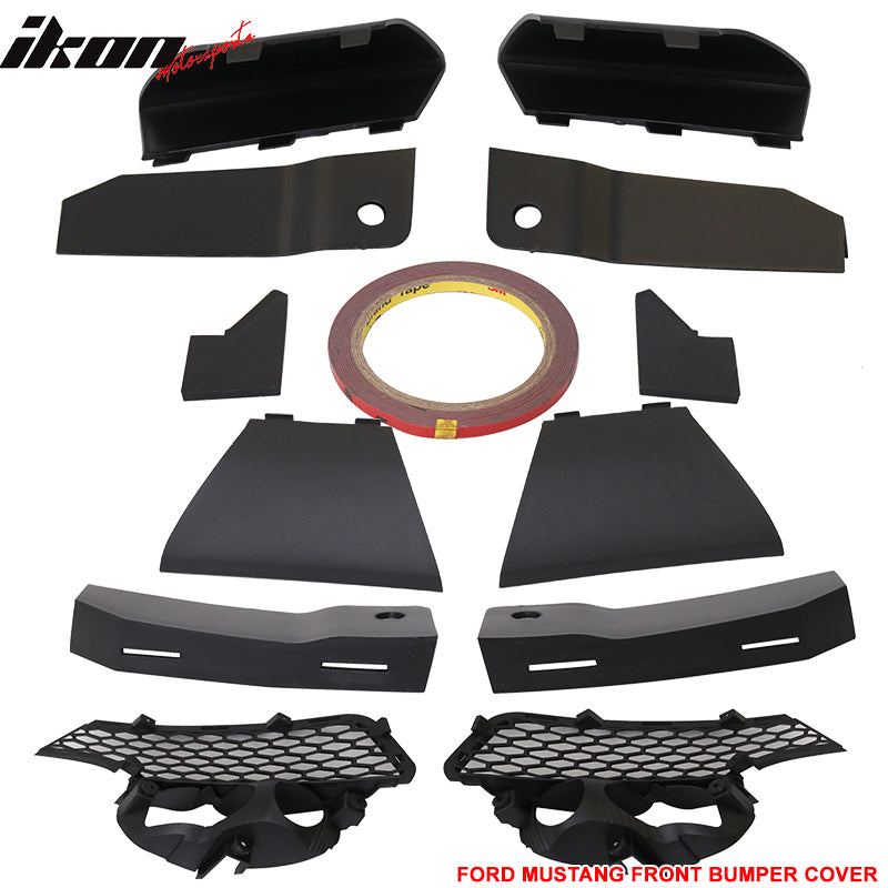 2015-2016Â Ford Mustang GT350 Black Front Rear Bumper Conversion PP