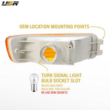 1992-1993 Acura Integra Amber Bumper Lights