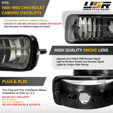 1985-1992 Chevrolet Camaro Crystal Smoke Bumper Lights