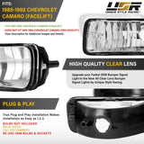 1985-1992 Chevrolet Camaro Crystal Smoke Bumper Lights