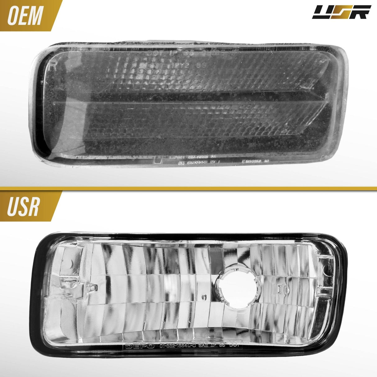 1985-1992 Chevrolet Camaro Crystal Smoke Bumper Lights