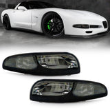 1997-2004 Chevrolet Corvette C5 Black Smoke Front Signal Bumper Light