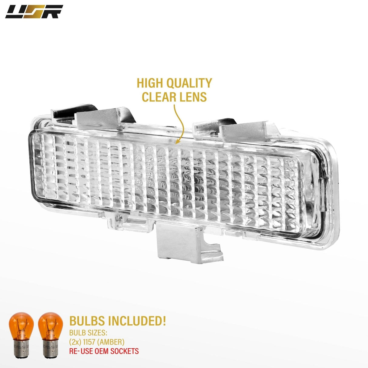 1982-1993 Chevy S10 / Blazer / Gmc S15 Jimmy Clear Bumper Signal Lights