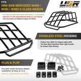 1986-2018 Mercedes G-Class Black Metal Turn Signal Guards