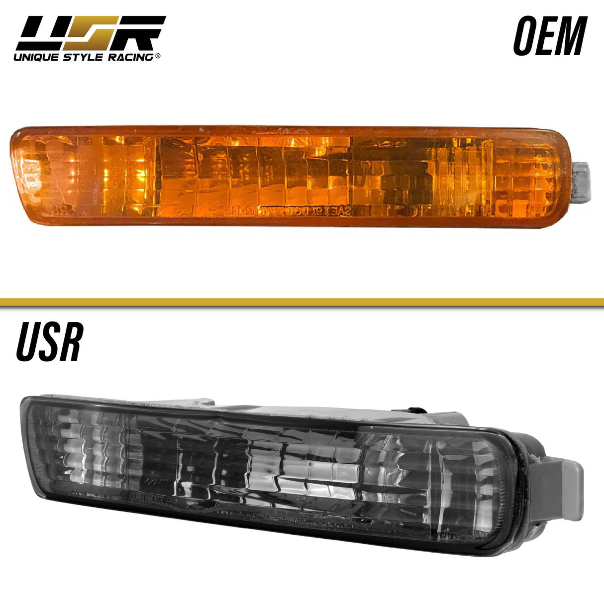 1994-1995 Honda Accord Depo Style Amber Bumper Lights