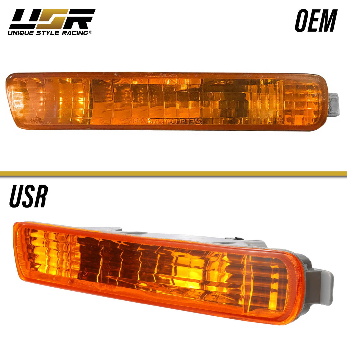 1994-1995 Honda Accord Depo Style Amber Bumper Lights