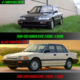 1990-1991 Honda Civic 3d/4d Amber Bumper Lights