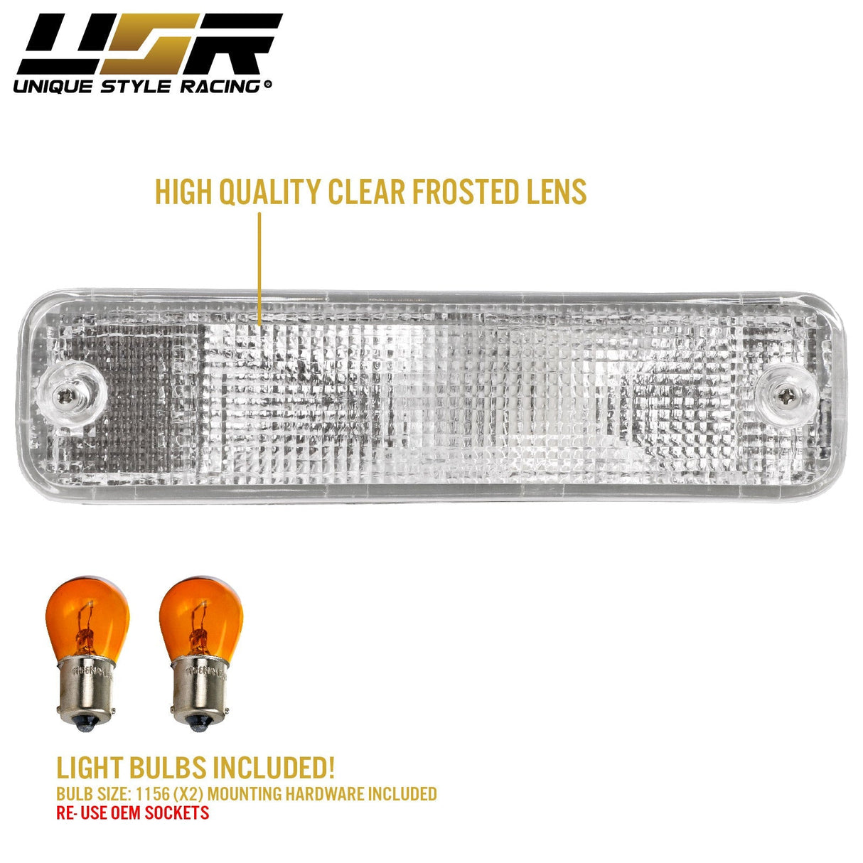 1988-1989 Honda CRX / Civic Amber Bumper Lights