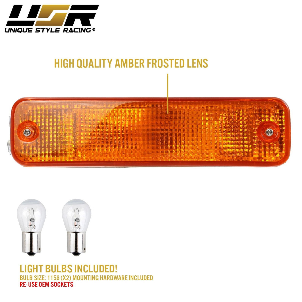 1988-1989 Honda CRX / Civic Amber Bumper Lights
