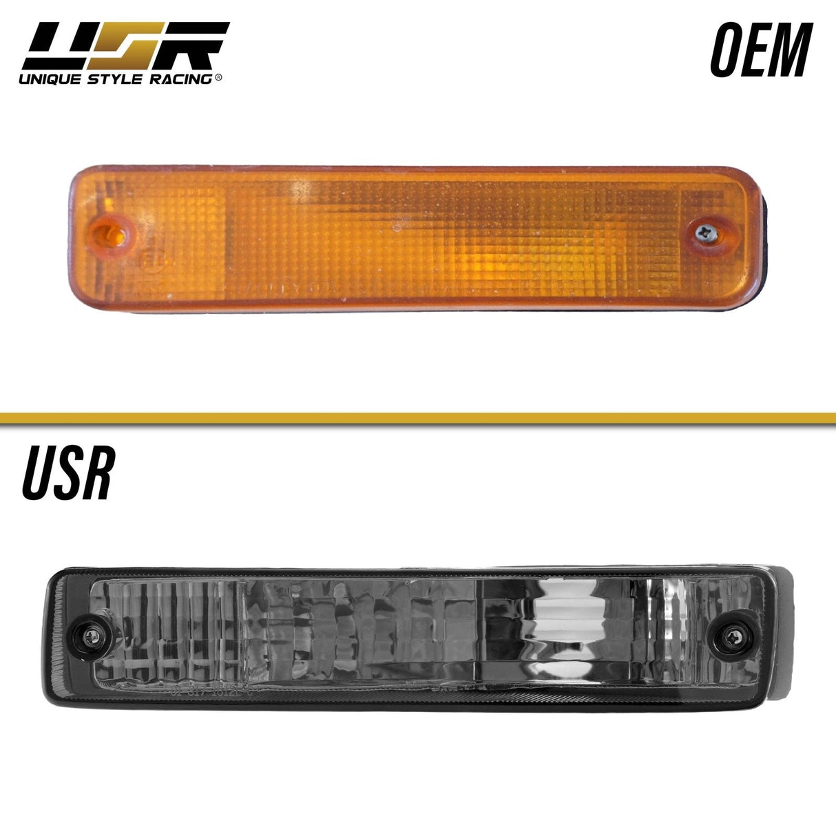 1990-1991 Honda Crx Depo Crystal 脢Amber Bumper Lights