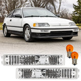 1990-1991 Honda Crx Depo Crystal 脢Amber Bumper Lights