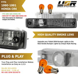 1990-1991 Honda Crx Depo Crystal 脢Amber Bumper Lights