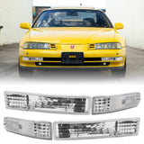 1992-1996 Honda Prelude Clear Bumper Lights