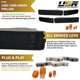 1992-1996 Honda Prelude Depo Smoke Bumper Lights