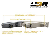 1992-1996 Honda Prelude Depo Smoke Bumper Lights