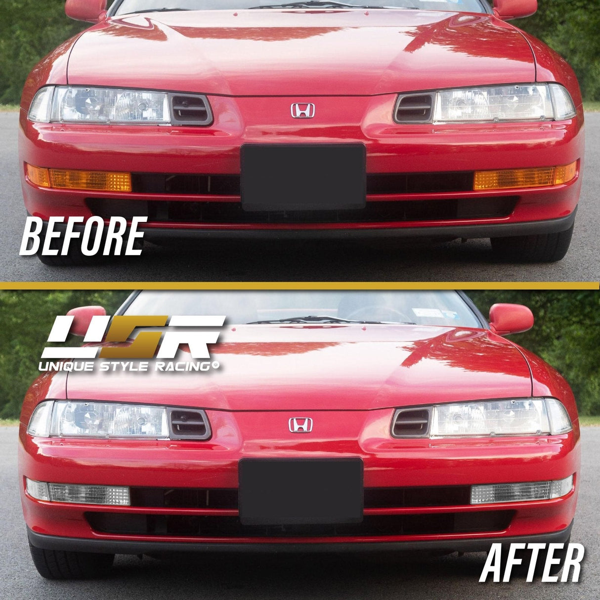 1992-1996 Honda Prelude Depo Smoke Bumper Lights