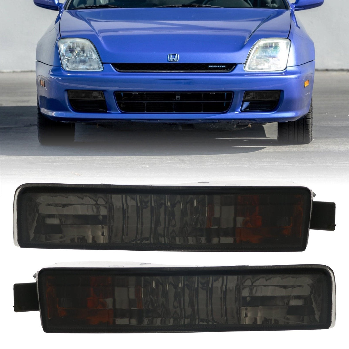 1997-2001 Honda Prelude Smoke Bumper Lights