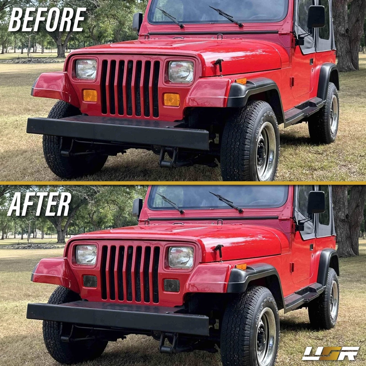 1987-93 Jeep Wrangler Smoke Bumper Signal Lights