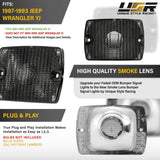 1987-93 Jeep Wrangler Smoke Bumper Signal Lights