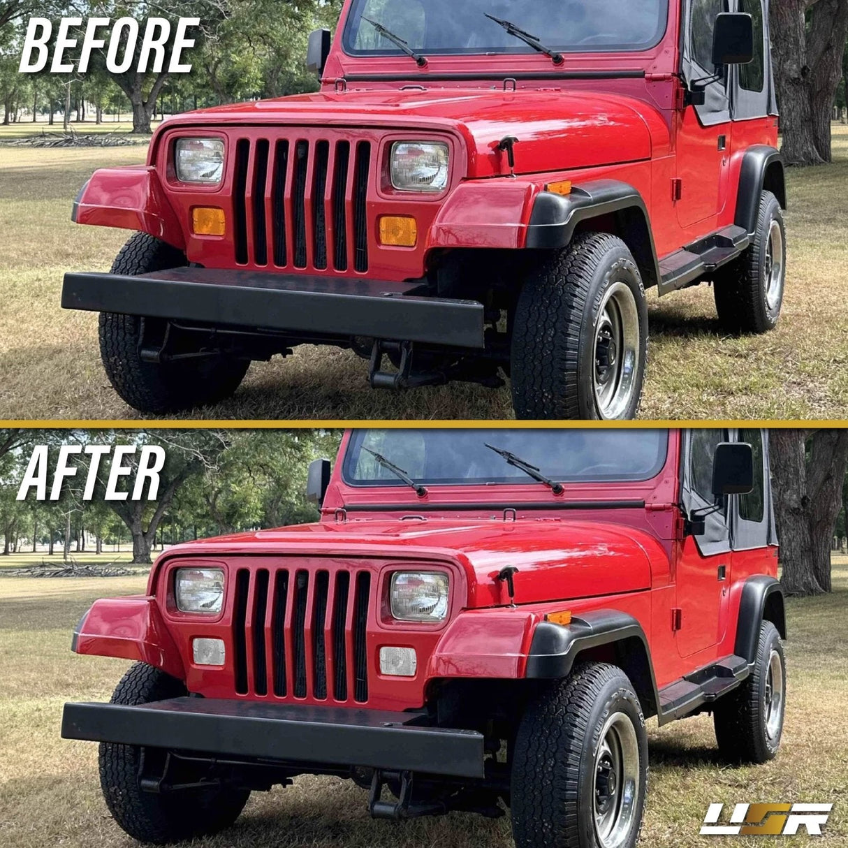 1987-93 Jeep Wrangler Smoke Bumper Signal Lights