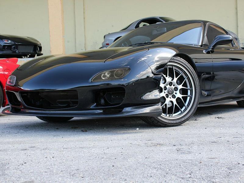 1999-2002 Mazda RX7 Crystal Black Clear Front Bumper Signal Lights
