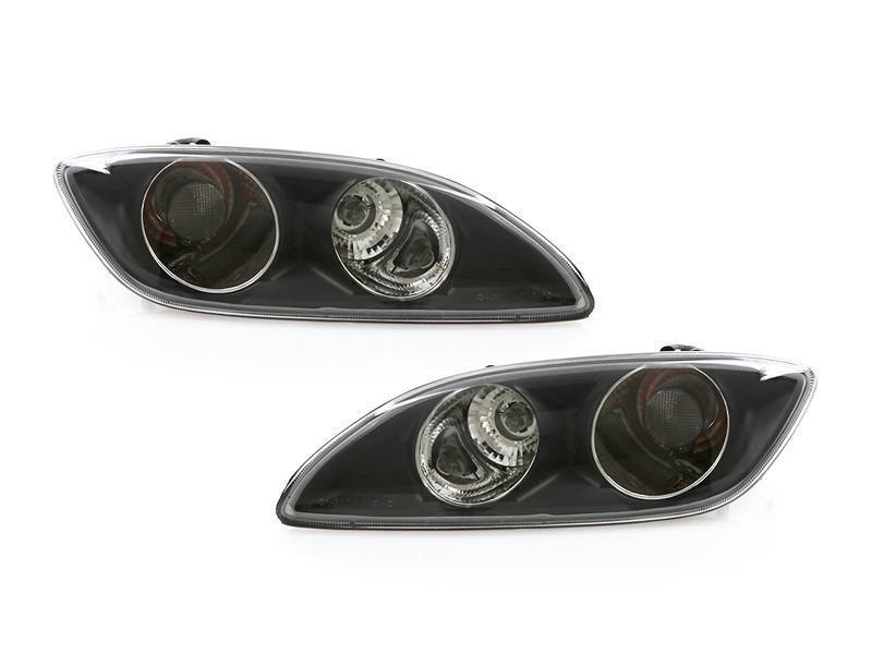 1999-2002 Mazda RX7 Crystal Black Clear Front Bumper Signal Lights