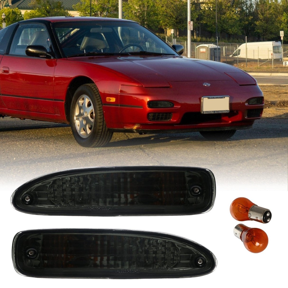 1991-1994 Nissan 240sx S13 Smoke Bumper Signal Lights