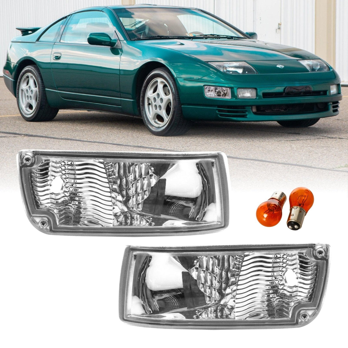 1990-1996 Nissan 300ZX Clear Bumper Lights