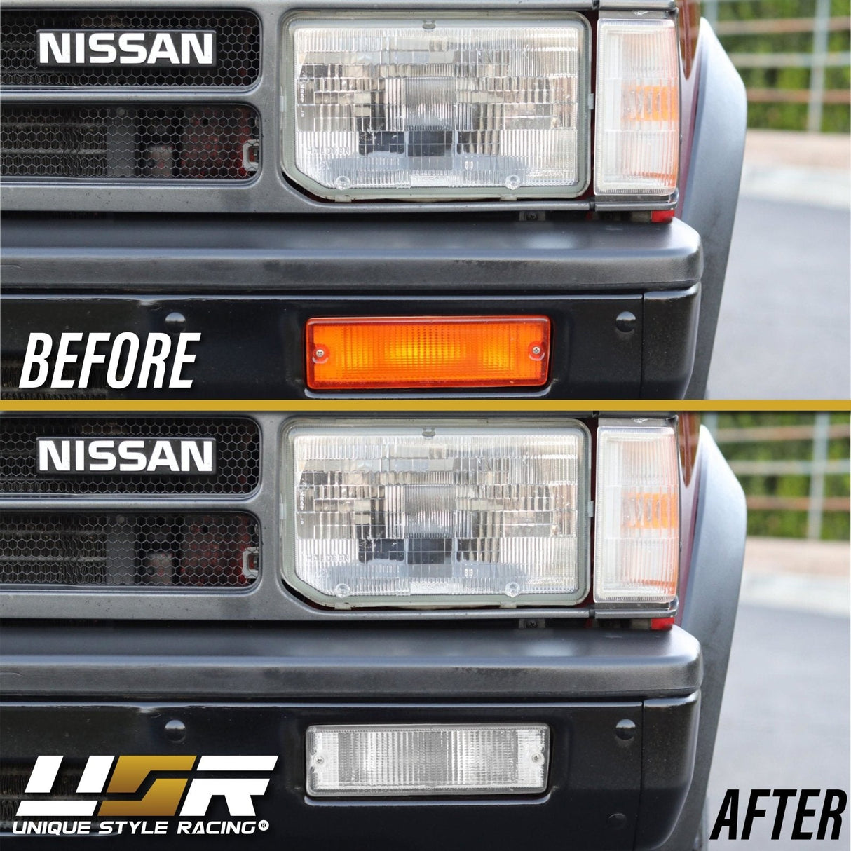 1988-1997 Nissan Pickup Truck / 87-90 Sentra Clear Bumper Lights