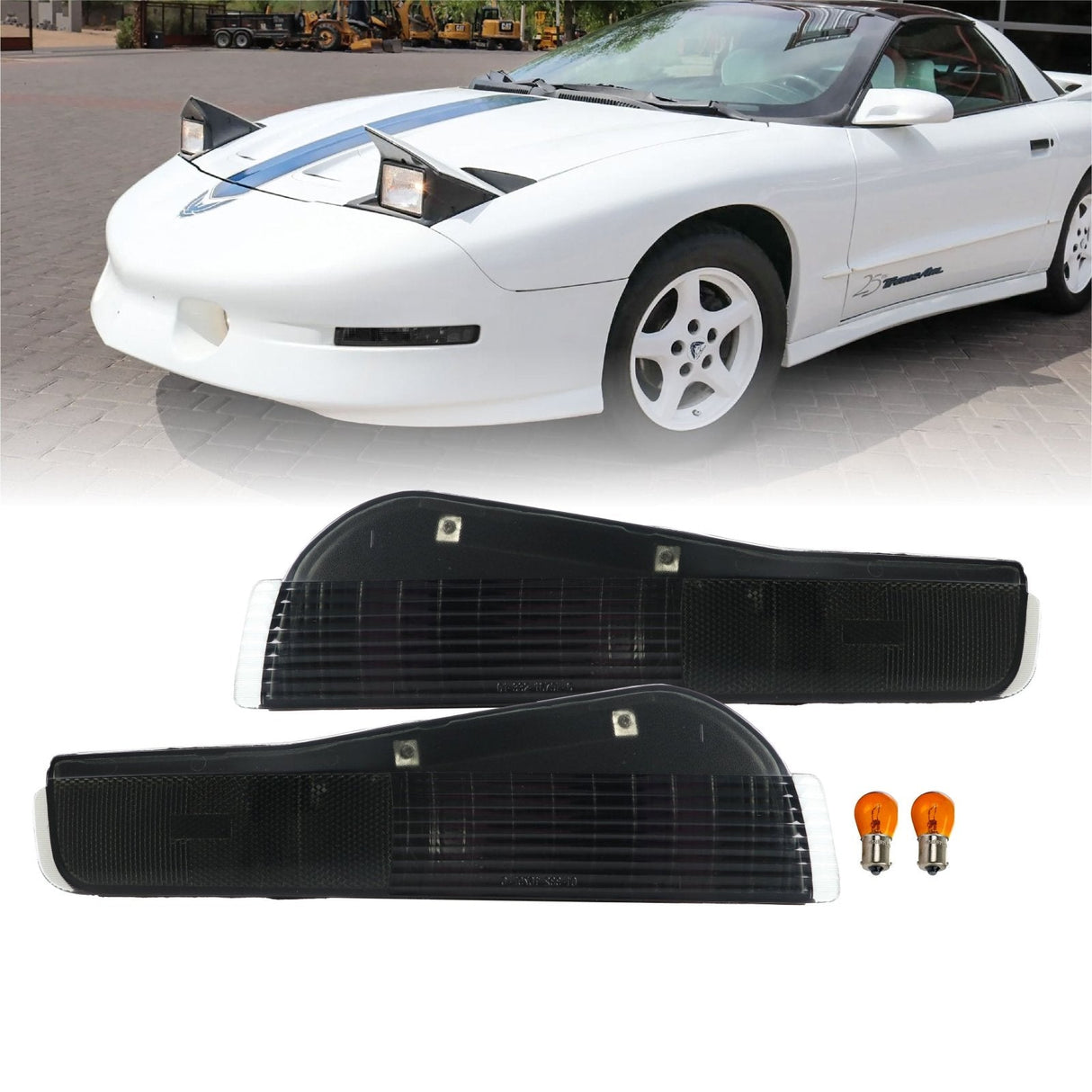 1993-1997 Pontiac Firebird Smoke Front Bumper Signal Lights