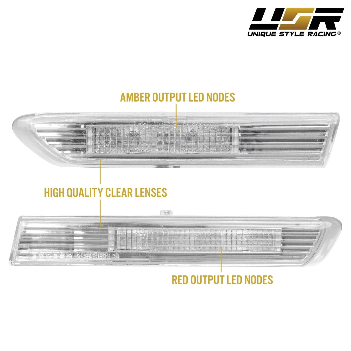 2004-2008 Acura TL 4pcs Smoke Front + Rear Side Marker Lights